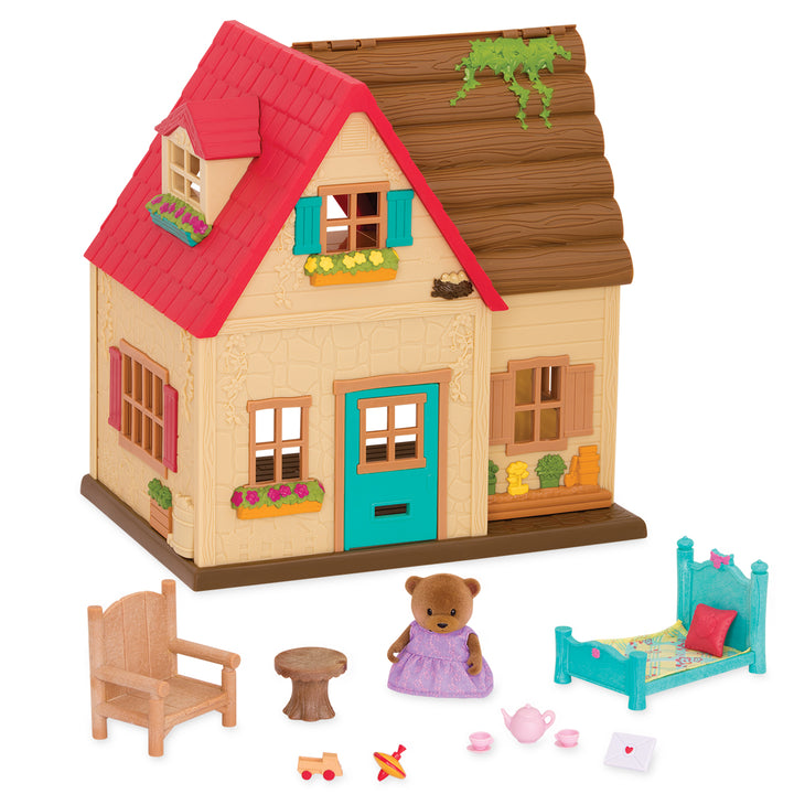 Toy House Playset with Animal Figurine