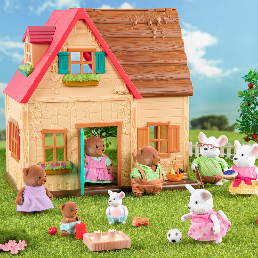 Toy House Playset with Animal Figurine