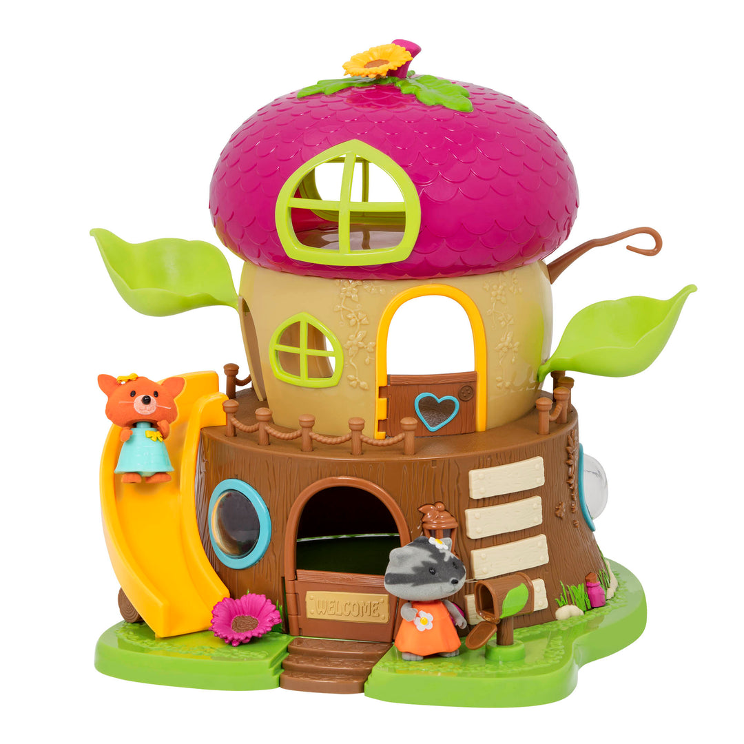 Acorn treehouse playset with animal figurines