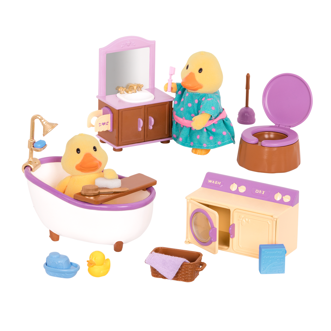 Bathroom and laundry playset