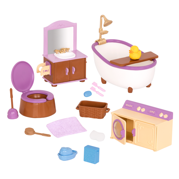 Bathroom and laundry playset