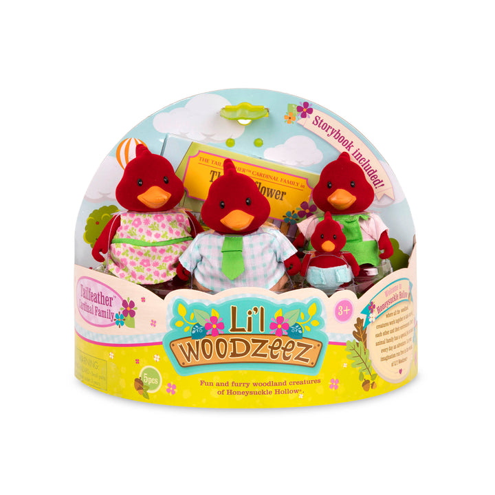 Miniature cardinal figurine set with storybook