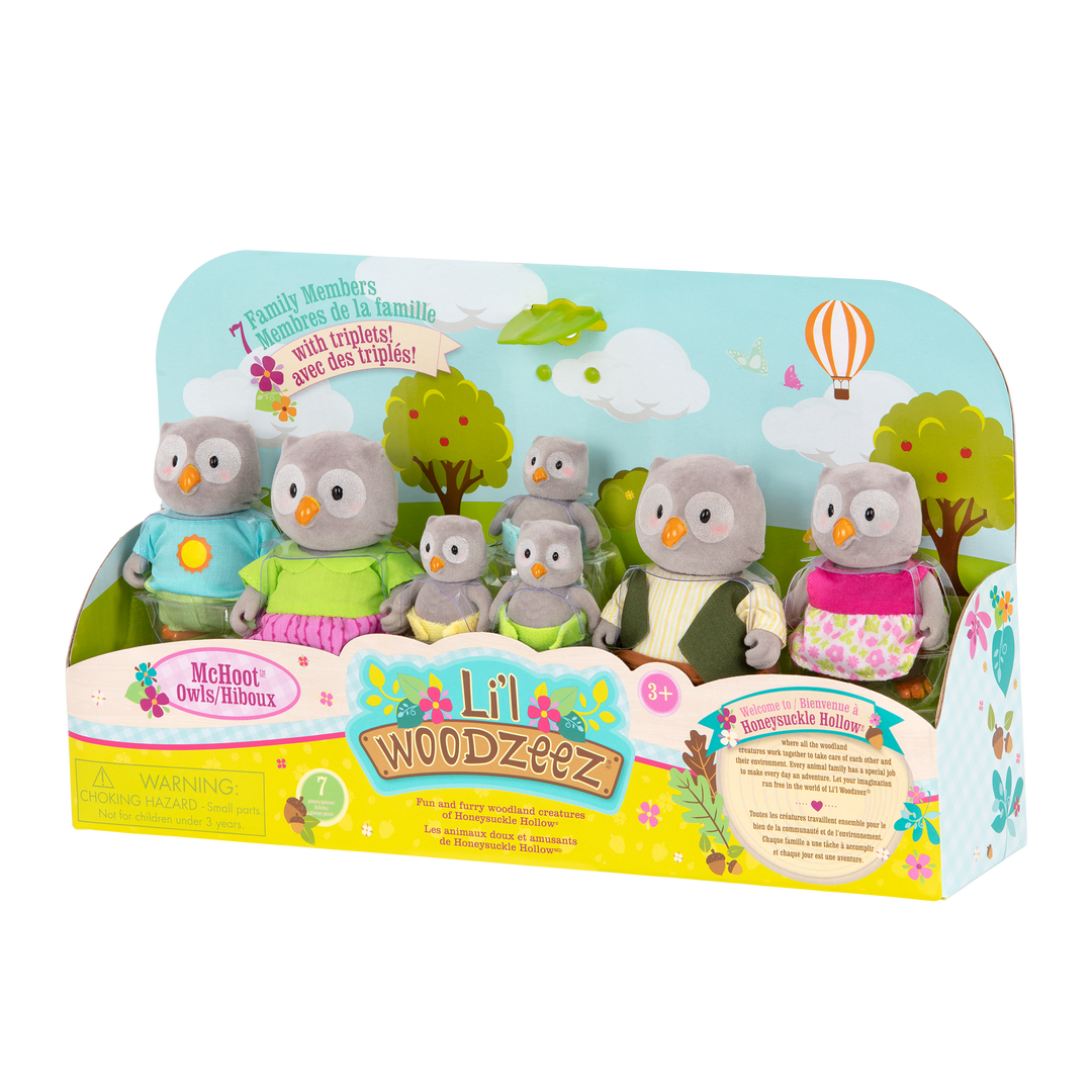 Miniature owl figurine set