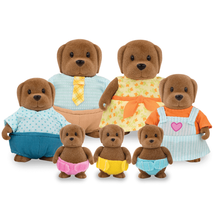 Miniature dog figurine set