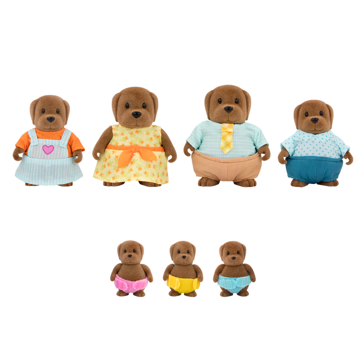 Miniature dog figurine set