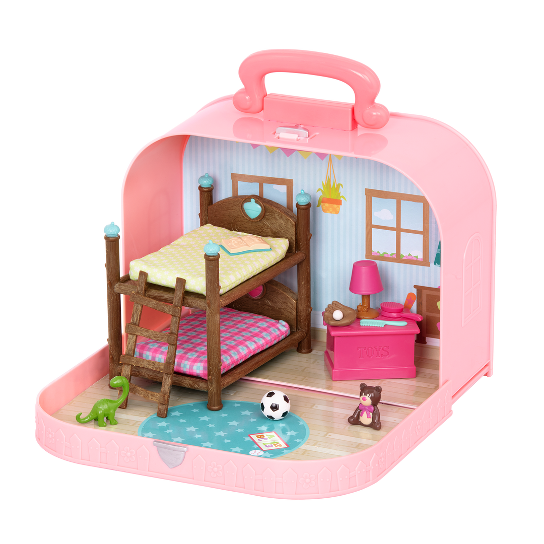 Bunkbed playset in carry case