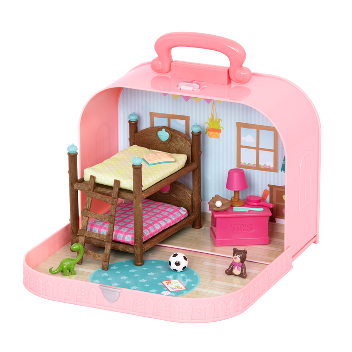 Bunkbed playset in carry case