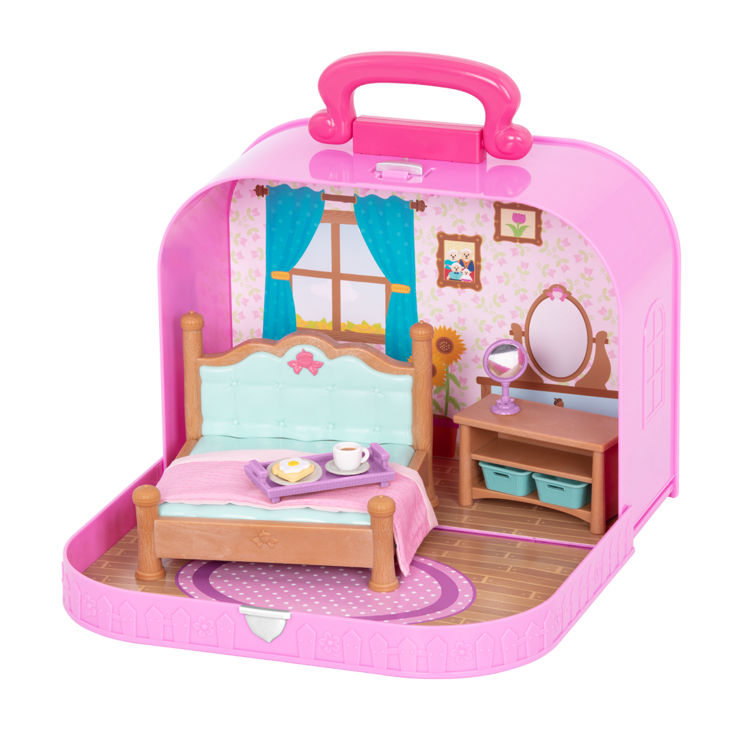 Bedroom playset in carry case