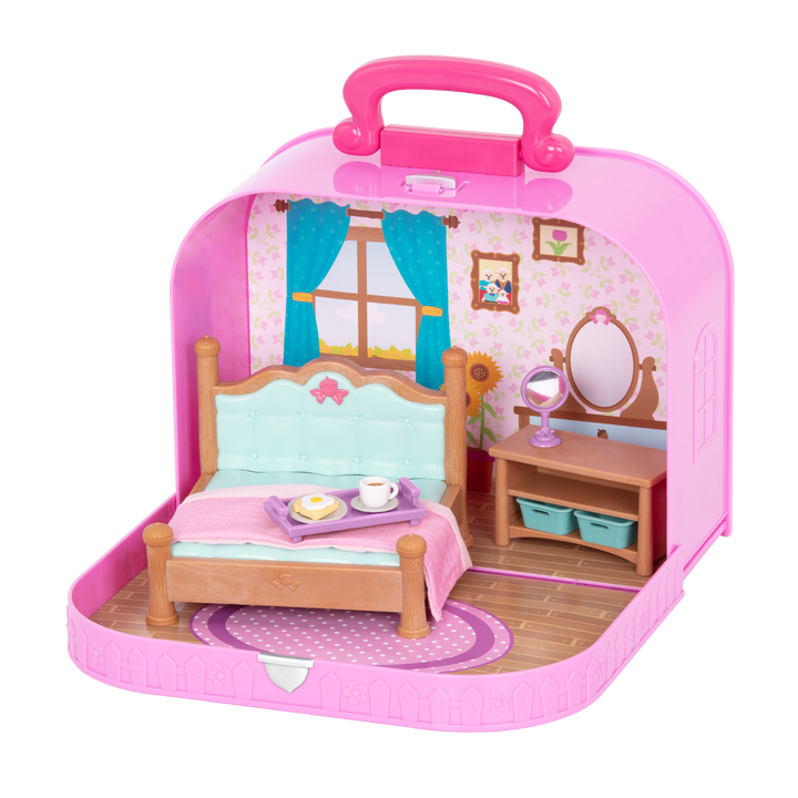 Bedroom playset in carry case