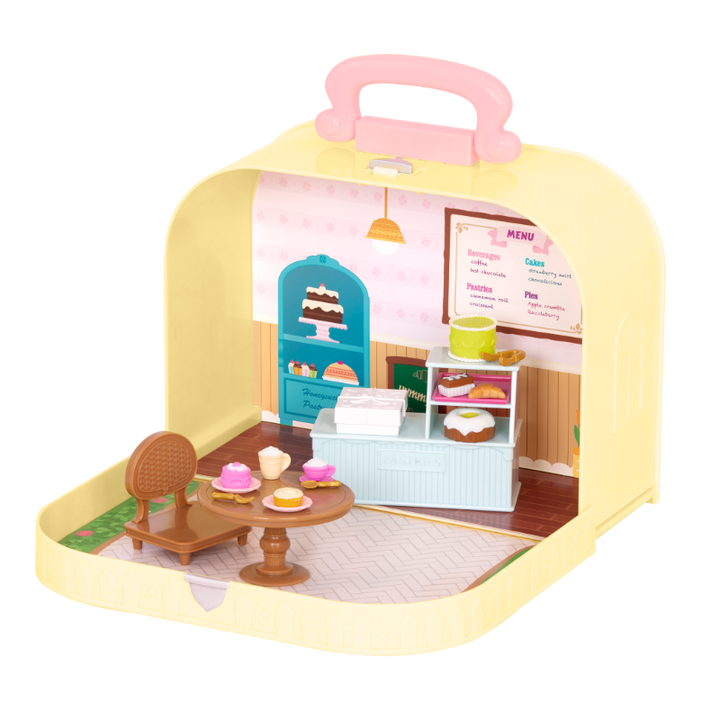 Pastry shop playset in carry case