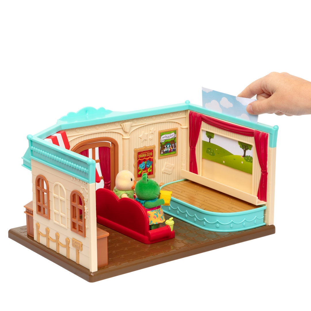 Theatre playset with animal figurines
