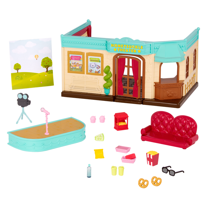 Theatre playset with animal figurines