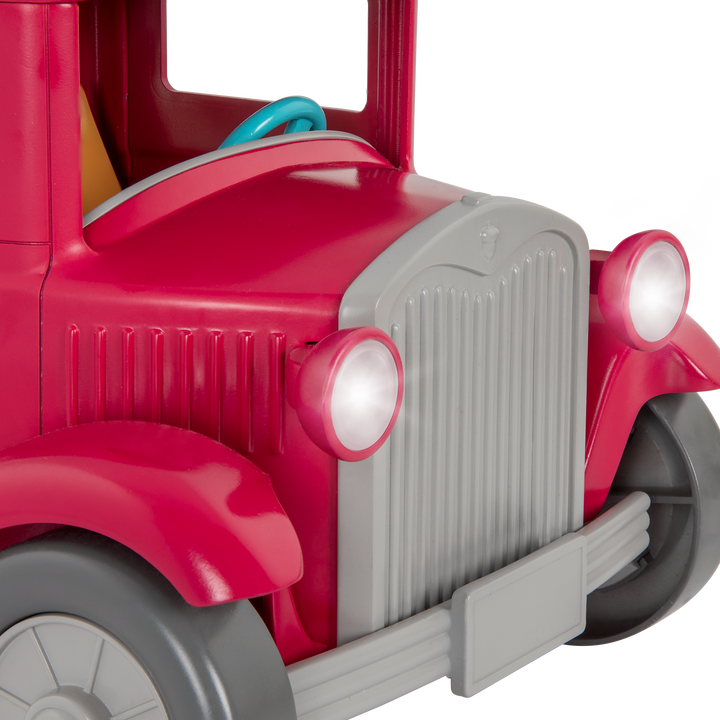 Toy truck with with food and market stand
