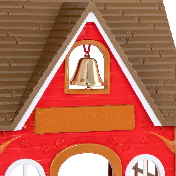 Schoolhouse playset with animal figurines